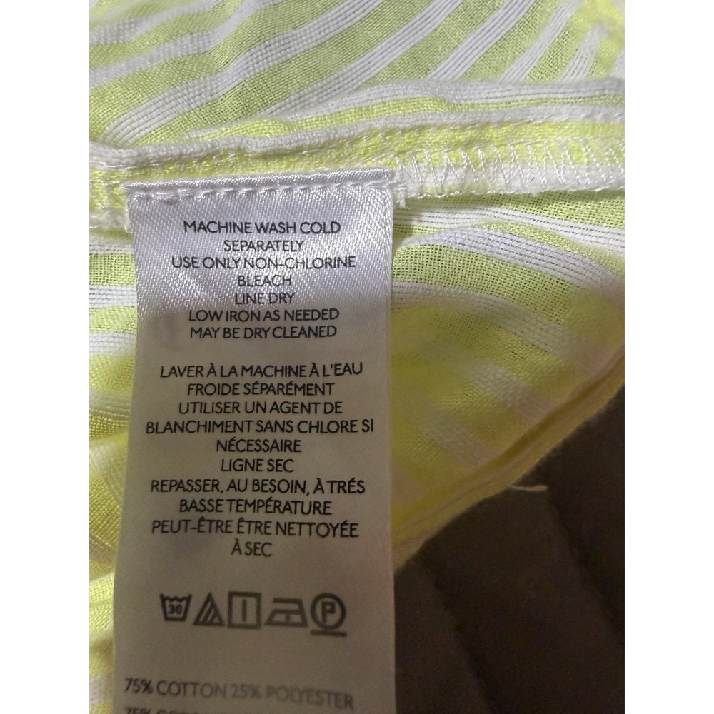 Maeve Anthropologie NWT Yellow & White Striped Button Halter Top Backless XS - Picture 12 of 14